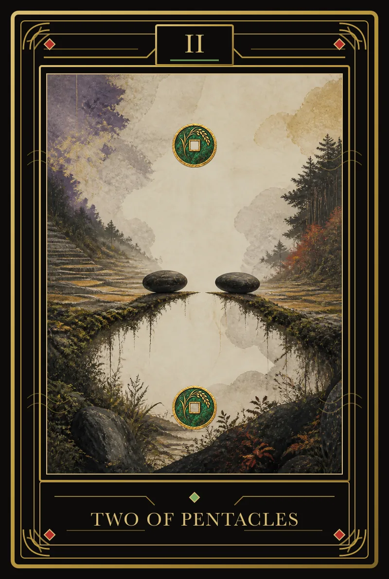 ペンタクルの2 - Two of Pentacles